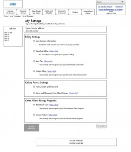 Example of a high fidelity wireframe